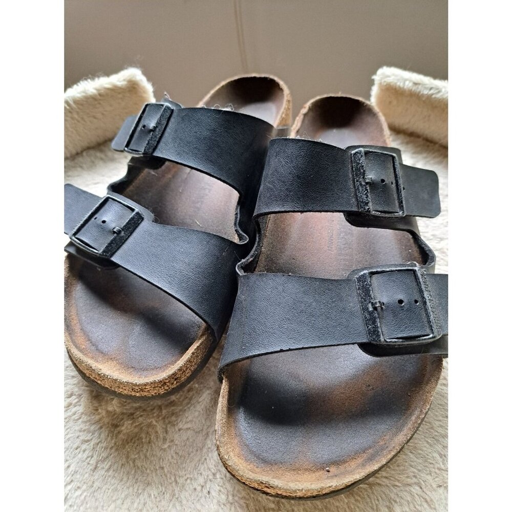 Birkenstock Arizona 2 Strap Slide Sandals Black Size 41 (10-10.5)